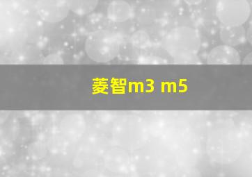 菱智m3 m5